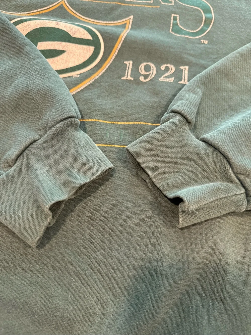 Vintage Lee Green Packers Graphic Crewneck Sweatshirt NFL Football Size XXL